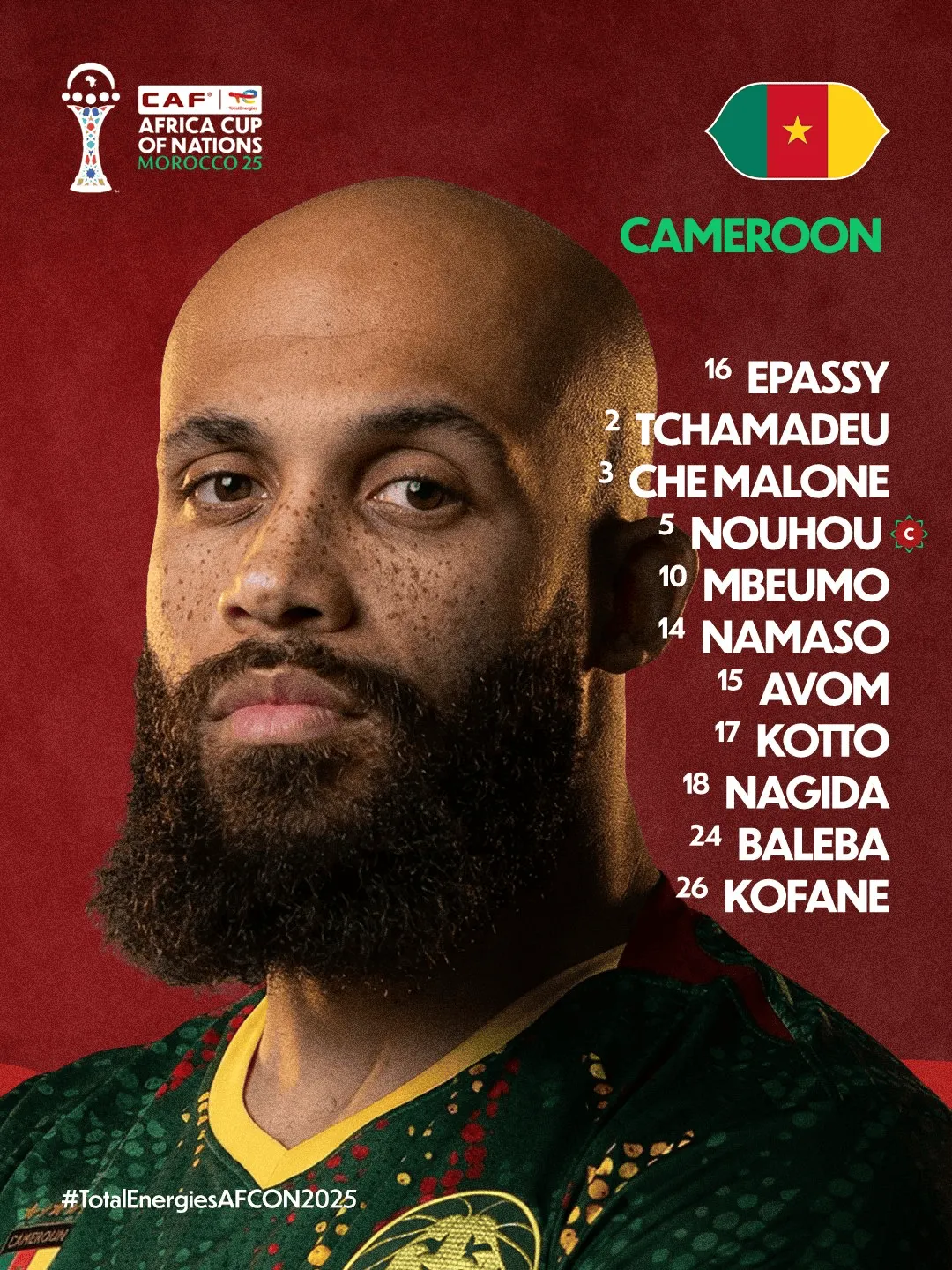 喀麦隆vs摩洛哥首发：姆伯莫PK卜拉欣，阿什拉夫出战